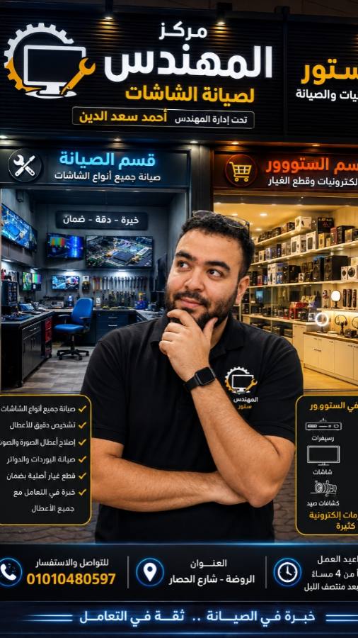مركز المهندس لصيانة الشاشات